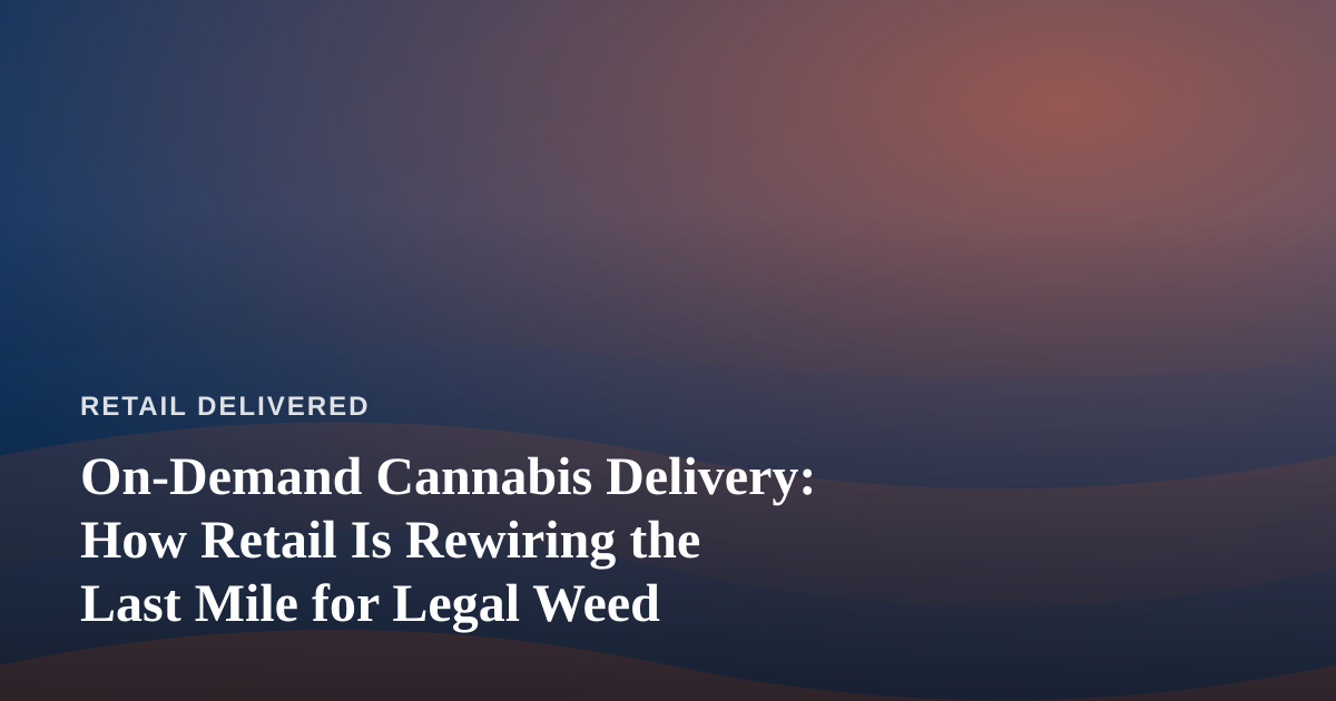 On-Demand Cannabis Delivery: How Retail Is Rewiring the Last Mile for Legal Weed