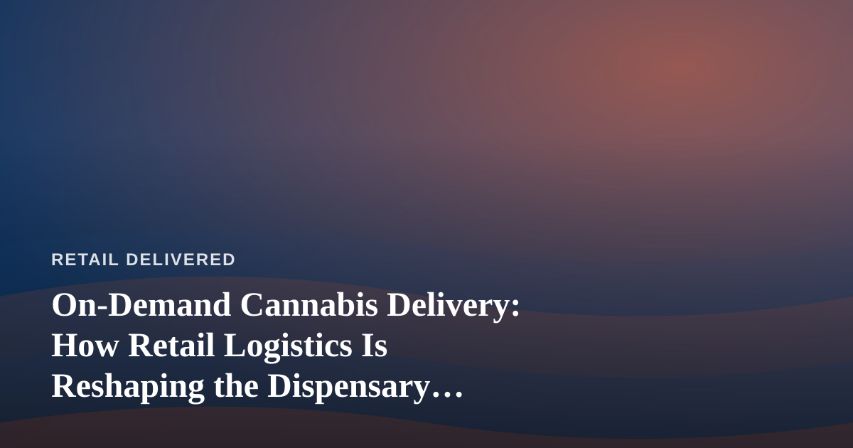 On-Demand Cannabis Delivery: How Retail Logistics Is Reshaping the Dispensary Experience
