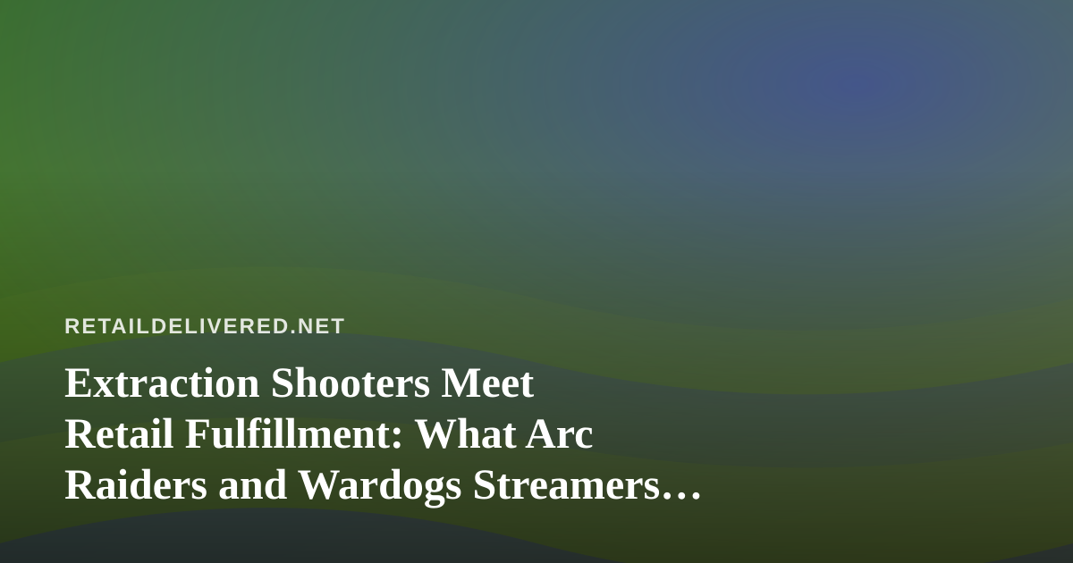 Extraction Shooters Meet Retail Fulfillment: What Arc Raiders and Wardogs Streamers Teach Us About Delivery Logistics