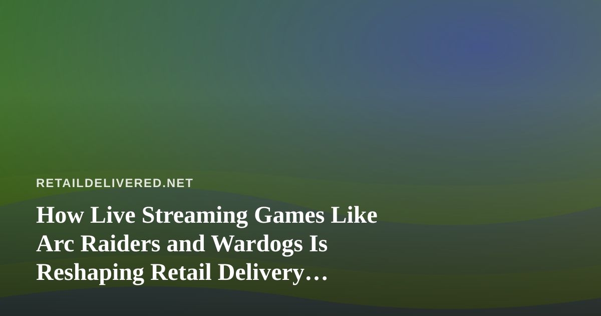 How Live Streaming Games Like Arc Raiders and Wardogs Is Reshaping Retail Delivery Expectations