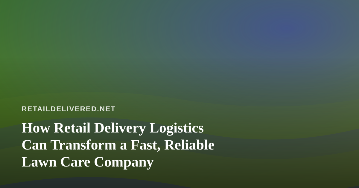 How Retail Delivery Logistics Can Transform a Fast, Reliable Lawn Care Company