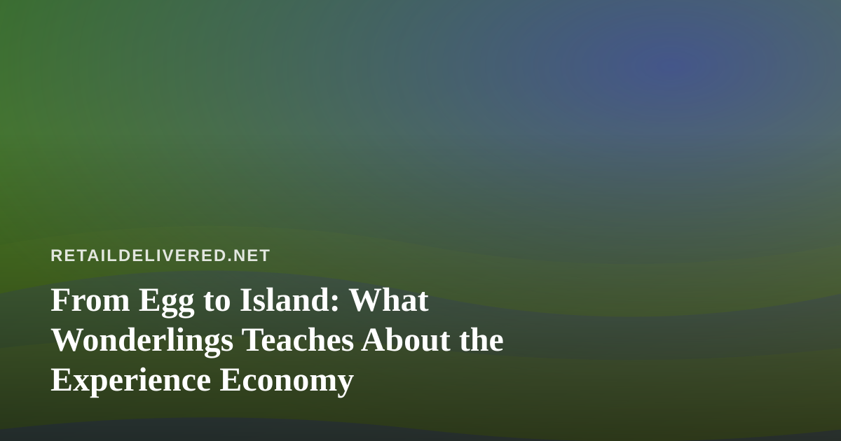 From Egg to Island: What Wonderlings Teaches About the Experience Economy