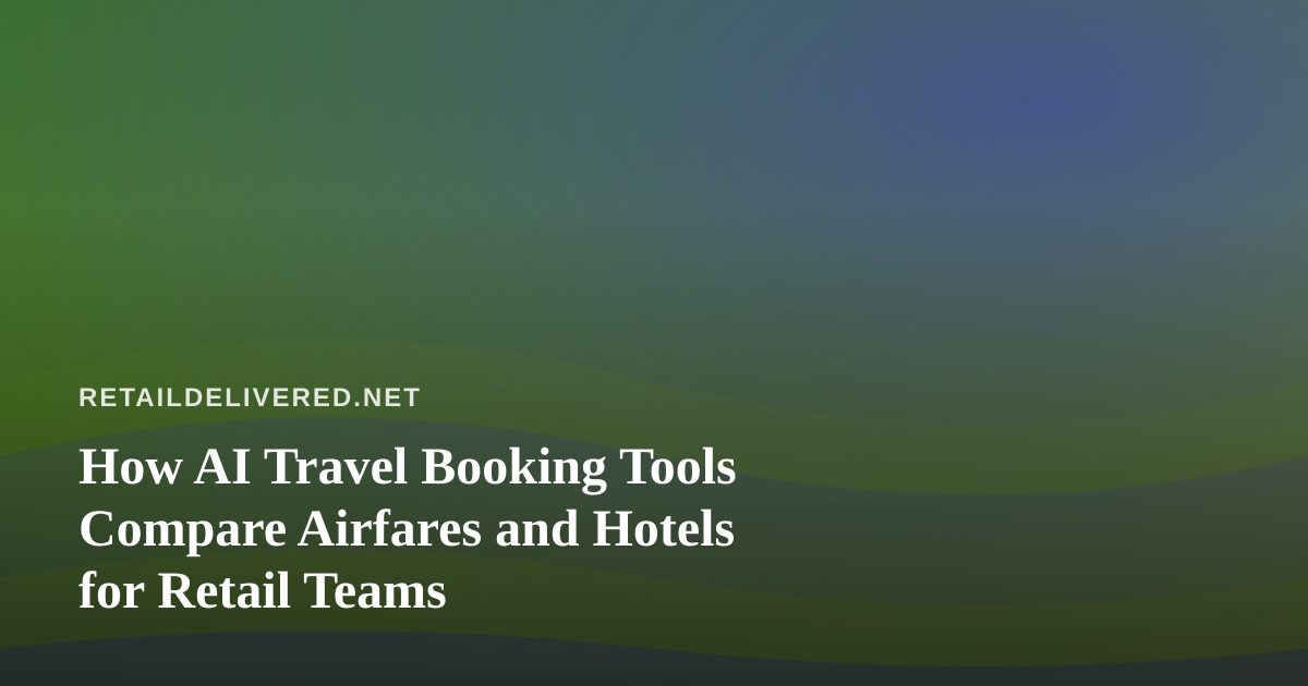 How AI Travel Booking Tools Compare Airfares and Hotels for Retail Teams
