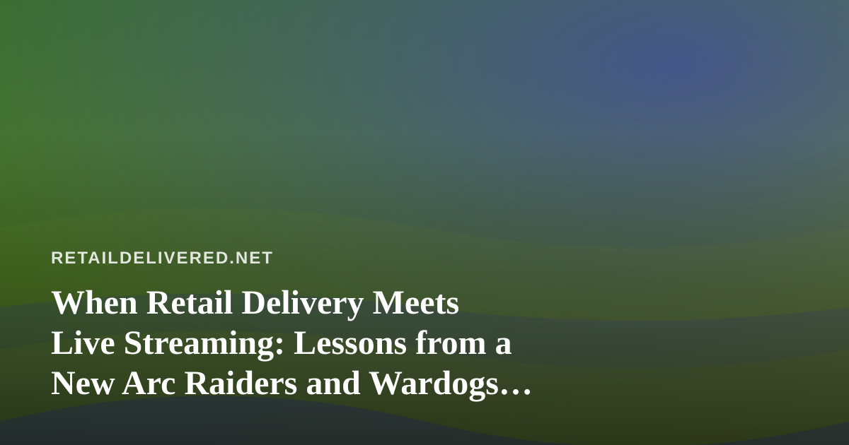 When Retail Delivery Meets Live Streaming: Lessons from a New Arc Raiders and Wardogs Twitch Channel